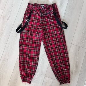 Tripp NYC Red Plaid Cargo Pants